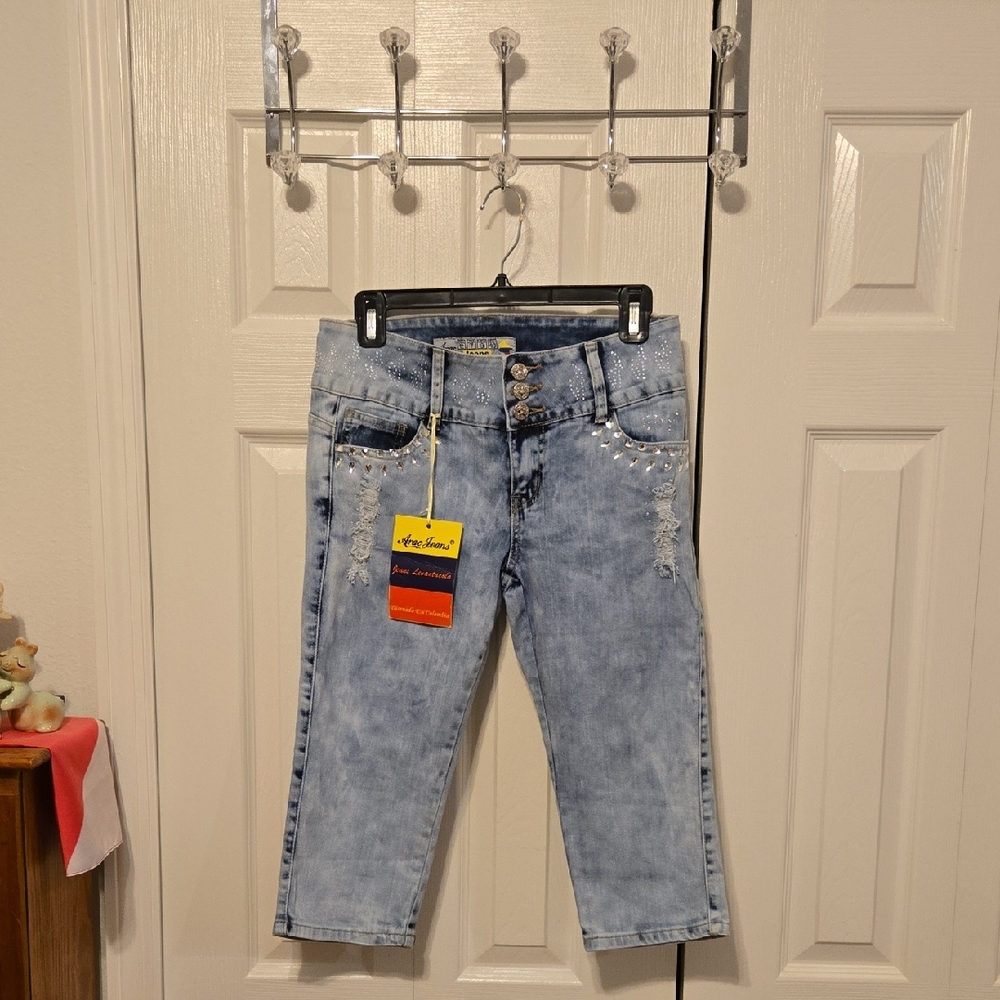 Ara Blue Jean Shorts Distressed Denim